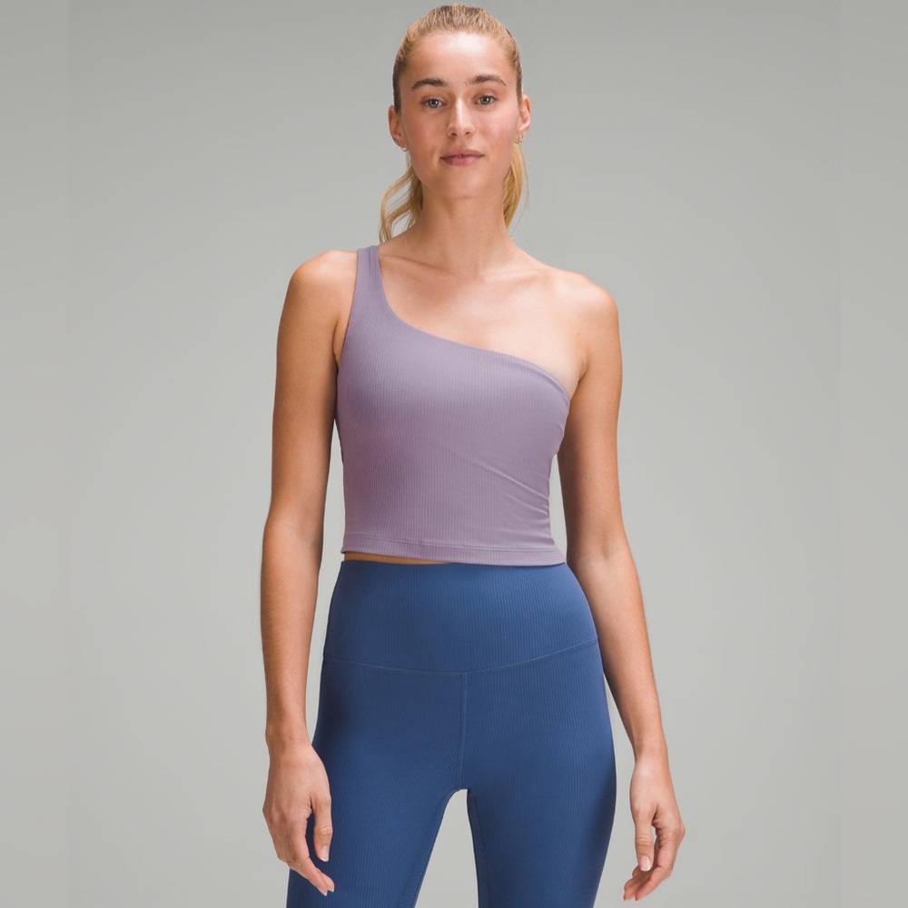 (#180)LULULEMON Ribbed Nulu Asymmetrical Yoga Tank Top
